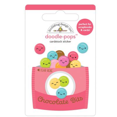 Doodlebug Cute & Crafty Doodle-Pops Sticker - Chocolate Bits
